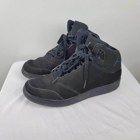 Junior Nike Jordan 1 Flight 5 Black Basketball Trainers 881440 010 Size 7y - Picture 3 of 16